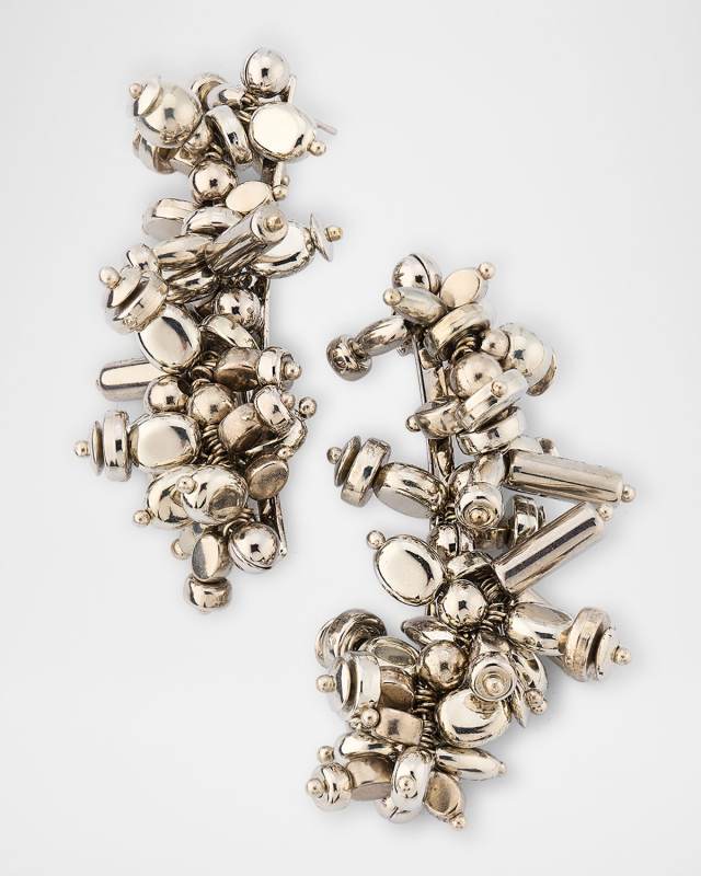 Sterling Silver Beaded Drop Earrings